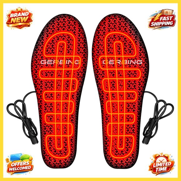 Men's Motorcycle Heated Insoles 12V Size M EVA Foam Lifetime Warranty